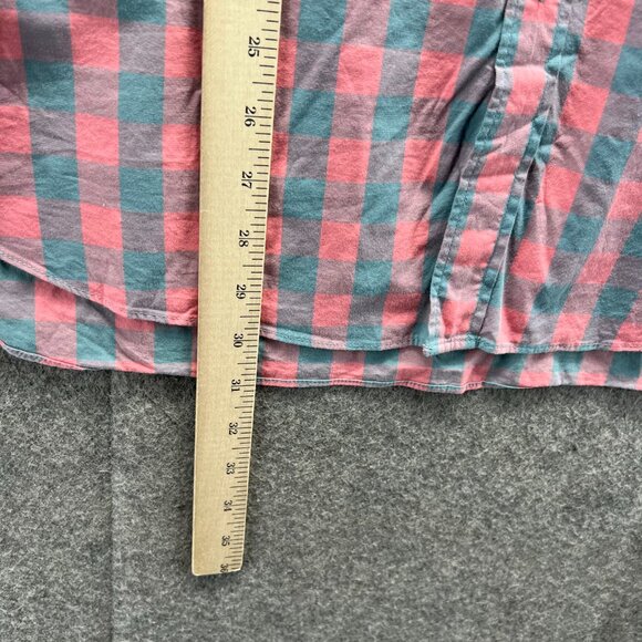 J Crew Shirt Mens XL Pink Grey Button Down Mercantile Flex Fit Cotton Checkered - Picture 5 of 12